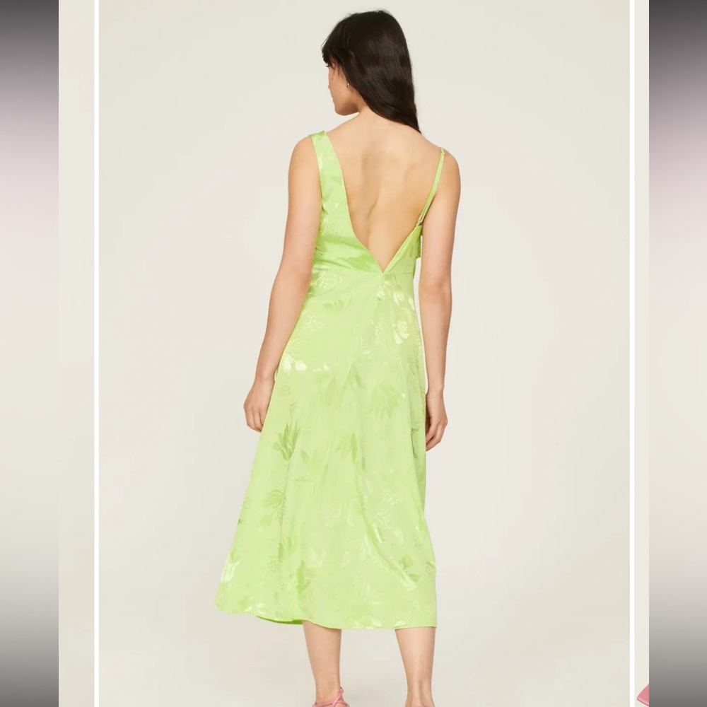 NWT- For Love and Lemons Ilana Midi Vibrant Green Dress 👗 - Picture 8 of 8